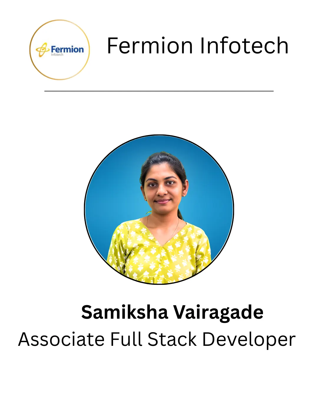 Samiksha Vairagade - Associate Full Stack Dev